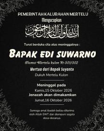 Pemerintah Kalurahan Mertelu Sampaikan Duka Cita atas Wafatnya Bapak Edi Suwarno